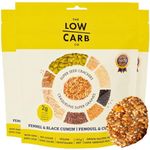 The Low Carb Co Super Seed Crackers, Gluten Free and Keto Friendly Healthy Snacks, Vegan, Zero Sugar, Paleo and Diabetic Friendly, Nut Free, High Protein Crackers with Fibre - Fennel & Black Cumin 101g (Pack of 3)