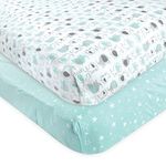 Luvable Friends Unisex Baby Fitted Crib Sheet, Boy Basic Elephant, One Size