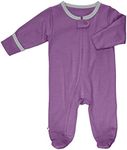 Babysoy Basic Zipper Footie Eggplan