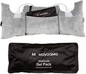 MOYOAMA Post Mastectomy Pillow with Cold Pack - Recovery After Breast Cancer Surgery, Augmentation Lightweight Surgery 4 Built-in Pockets to Support Healing Grey Plush With Coldpack