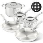 Duxtop Whole-Clad Tri-Ply Stainless Steel Induction Cookware Set, 9PC Kitchen Pots and Pans Set