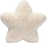 Lambs & Ivy Star Pillow Plush - Ultra Soft Creamy White