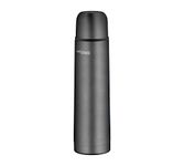 THERMOcafé by THERMOS Everyday Thermos Flask, Stainless Steel, 4058.234.075, Leak-Proof, Thermos Flask with Cup Keeps Hot for 12 Hours, Cold for 24 Hours, BPA-Free, 0.7 litres, Cool Grey