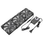 KEYFANCLUB 3X 120mm 12V Computer Fan with DC to AC 110V - 240V Speed Controller, Cooling for Window Cabinet Chassis Machine Server Workstation Refrigerator, Greenhouse