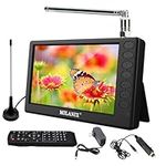 MILANIX 5” Portable TV LED Monitor Rechargeable Battery Operated with Antenna, AC/DC, Built in Stand, USB, Digital Tuner, and Remote Control for Car, Travel, Camping, Kids