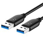 Rankie USB 3.0 Type A Male to Male Data Cable, 1.8 m (Black)