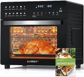 LLIVEKIT Air Fryer Mini Oven with Rotisserie 26L Large Family Size Countertop Convection Oven Low Fat Oil-Less Cooking, Timer & Temperature Control, 12 Preset Programs, 1700 Watts