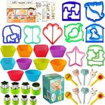 Sandwich Bread Cutters Shapes Set for Kids Vegetables Fruits Cheese Shapes Moulds Supplies Crust Lunch Bento Box