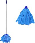 Mop, One Mop Handle with Two Blue M