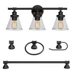 Globe Electric 50192 Parker Vanity Light, 3 Bath Set, Oil-Rubbed Bronze