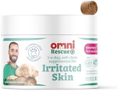 Omni Itchy Dog Skin Relief Supplement - One-a-Day Dog Chew Supplements for Dogs with Irritated Skin, Vet Grade with Beta Glucans, Algae to Protect and Hydrate the Skin, 30 Servings, Small Dog 0-15 Kg