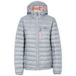 Trespass Arabel, Platinum, XL, Ultra Light Warm Compact Stowaway Down Jacket 80% Down for Ladies, Grey, X-Large