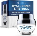 Clear Beauty Hyaluronic Acid & Retinol Face Moisturizer - Dermatologist Tested, Reduces Wrinkles, Fine Lines & Hyperpigmentation, Hydrating Cream, Cruelty-Free Korean Skin Care - All Skin Types