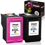 Inktopia Remanufactured Ink Cartridge Replacement for HP 63XL 63 XL Black and Color Combo Pack use with HP Officejet 5255 5258 3830 3833 4650 Envy 4520 4516 DeskJet 1112 2132 3633 3634 Printer