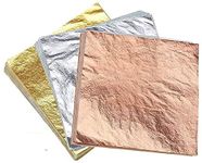 LATERN 300 Sheets Imitation Gold Leaf, Rose Gold Leaf, Silver Leaf for Arts Project, Gilding Crafting, Furniture Decoration, Nail Art (14x14cm)