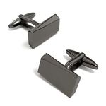 MERIT OCEAN Cufflinks for Men Black Cuff Link Mens Classic Stainless Steel Wedding Business Gifts