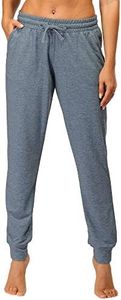 icyzone Women's Active Joggers Sweatpants - Athletic Yoga Lounge Pants with Pockets (S, Marine Blue)