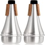 Pumtus 2 Pack Trumpet Mute, Aluminum Practice Mute Silencer, Lightweight Mini Trumpet Practice Mute for Jazz, Beginners and Students