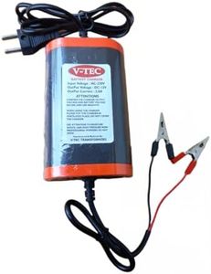 V-TEC 12v UPS Battery Charger Adaptor 14v 2 Ampere DC Automatic SMPS Battery Charger 12v 7 Ah/12v 12Ah with Battery Clip for Bike, Car, Scooty etc.