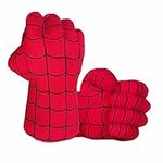 NUGERIAZ Superhero Hands Kids Smash Boxing Glove Toy Giant Fists Gloves Superhero Hand Toys Soft Plush Gloves Chritsmas Gift for Boys Girls(Red)