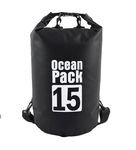 BETLEX 15 Liter Heavy-Duty PVC Water Proof Ocean Pack Dry Bag for Boating- Rafting - Swimming - Camping -Tracking -Multi-Color