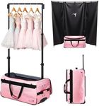 Dance Bag with Garment Rack and Curtain, 28" Glitter Dance Competition Bag
