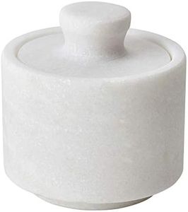 White Marble Salt Cellar Keeper With Lid