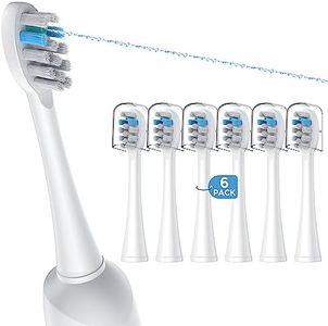 FitMount 6 Pack Toothbrush Replacement Heads Compatible with WaterPik Sonic Fusion 2.0, FitMount Flossing Brush Head Fit for Water-Pic SF-01W SF-02W and 2.0 SF-03 SF-04