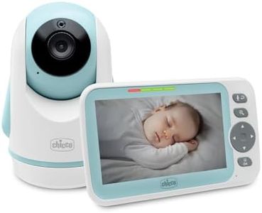 Chicco Baby Monitor Video Evolution, caméra rotative motorisée pour bébés et Enfants avec écran Couleur 5, portée 220 m, Vision Nocturne, thermomètre, Sons Blancs, Microphone et Haut-Parleur
