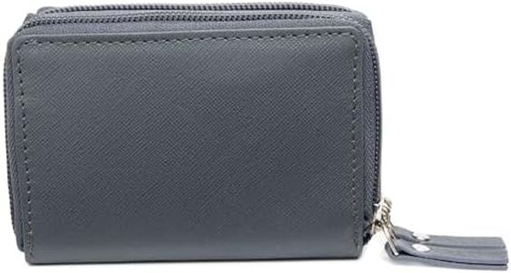 Alpine Swiss Womens Accordion Organizer Wallet Leather Credit Card Case ID Gray