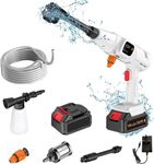 Pressure Washers, Jet Washers, Powerful All-Copper Brushless Motor, with 1 Rechargeable Battery Pressure Washer Gun, Car Water Gun Water Foam Generator Spray Cleaner, Power Washers for Patio and Car