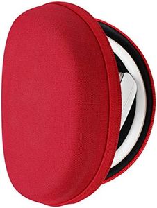 Geekria Shield Headphones Case Compatible with Beats Solo 4, Solo 3, Solo 2, Solo Pro Wireless, Solo HD Case, Replacement Hard Shell Travel Carrying Bag with Cable Storage (Red)