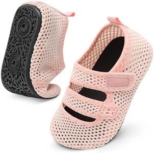 BARERUN Kids Water Shoes Toddler Girls Water Shoes Quick Dry Barefoot Aqua Shoes Swim Beach Pool Shoes Non Slip Breathable Sandals Lightweight Summer House Slippers Lightpink 10-10.5