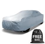 iCarCover 18-Layers Custom-Fit All Weather Waterproof Automobiles Indoor Outdoor Snow Rain Dust Hail Protection Full Auto Vehicle Durable Exterior Car Cover for Hatchback Coupe Sedan (194"-203")