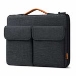 Inateck 360° Protection 13.3 Inch Laptop Bag Sleeve Compatible with 13 MacBook Air M3/M2/M1 2024-2012, 13 MacBook Pro M2/M1 2022-2012, 14 MacBook Pro M3/M2/M1 Pro/Max 2023-2021, Black Grey