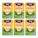 Yogi Tea - Green Tea Pure Green (6 Pack) - Supports Vitality - With Antioxidants - Contains Caffeine - 96 Organic Green Tea Bags