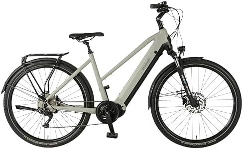 Prophete Entdecker 5.0 E-Bike – 28" Trekkingrad – Mittelmotor AEG SportDrive II 250 W/100 Nm – 48 V/800 Wh Akku – Deore 10-Gang – Hydr. Scheibenbremsen – grau/schwarz - RH 50cm