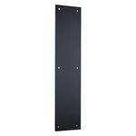 BRINKS Commercial - Commercial 15" Push Door Plate, Matte Black Finish - Rust and Corrosion Resistant Door Plate