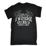 This is What an Awesome Grandad Looks Like (M - Black) New Premium Loose FIT Baggy T-Shirt Slogan Funny Clothing Joke Novelty Vintage Retro t Shirt Men's Tee Tshirt Shirts for Men Online Shopping com