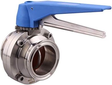 DERNORD Butterfly Valve with Blue Trigger Handle Stainless Steel 304 Tri Clamp Clover
