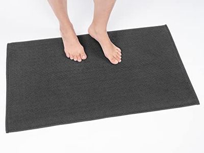 900 GSM Machine Washable 21x34 Inches 2-Pack Banded Bath Mats, Luxury Hotel and Spa Quality, 100% Ring Spun Genuine Cotton, Maximum Softness and Absorbency by United Home Textile, Charcoal Grey