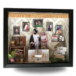 wood Craftosuit Unique Personalized Gift, Miniature Rectangular Shape Wall Mount Frame 3D, Customised Photo 3D, Trending Gift For Birthday, Anniversary,Couple Gifts,Mom Dad,Baby Gift Frame,Multicolor