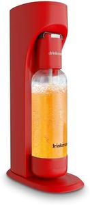 DrinkMate Sparkling Water and Soda Maker, Carbonates Any Drink, Without CO2 Cylinder, Royal Red