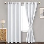 DWCN Greyish White Curtains Sewn wi