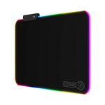 Iconic – Pro PC Gear RGB Gaming Mouse Mat Pad (14 x 10) Inches Gear Gaming Mouse Pad with Stitched Edges - LED Mouse Pad - Non-Slip Rubber (RGB Small - Stealth) (350 x 250 x 4) mm