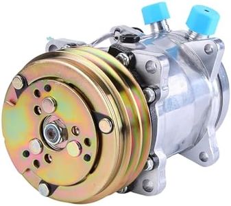 Slakerbe A/C Compressor with Clutch, HC5001C 12V Compressor Pump fit for Sanden 508 Style 2-Groove V Belt Air Conditioner Compressor Assembly