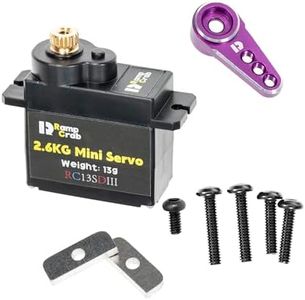 RampCrab RC Steering Servo with Servo Horn (Purple) for FMS FCX24, RC Car Model Parts, Upgrade Parts for RC Crawler 1/24 Scale FCX24 Power Wagon Butcher & Max Smasher Big Foot, K5