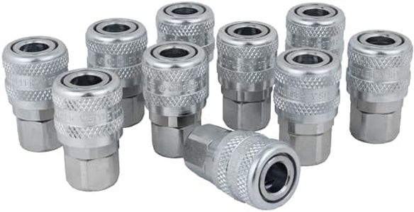 Air Coupler Fitting, A-Style (ARO 210) Air Quick Connect Couplers, 1/4" FNPT Air tool fitting, 775 (Pack of 10)