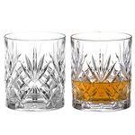 DIAMANTE Chatsworth Whisky Tumblers - Premium Lead Free Crystal - Set of 2