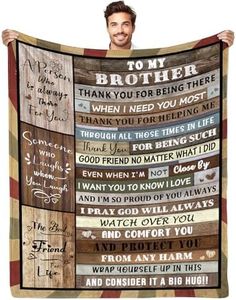 CIUGOIG Gifts for Brother Blanket Valentines Day Gifts for Brother - Adult Men Brother Birthday Gifts from Sister 80"x60"